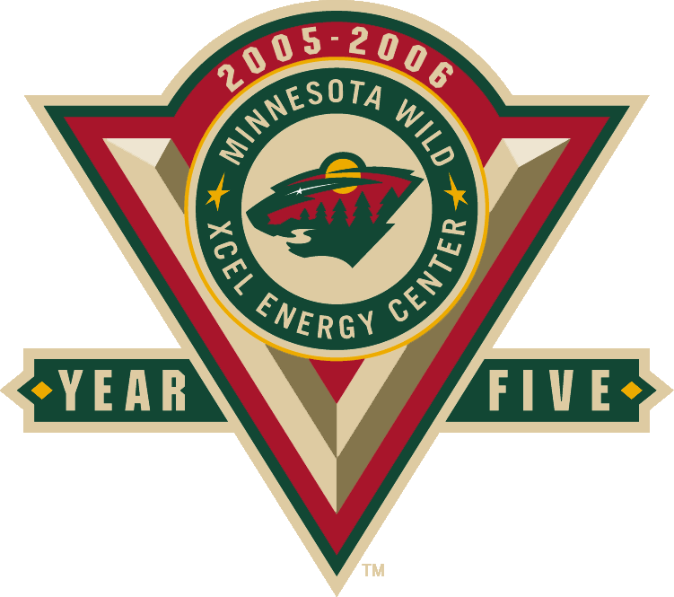 Minnesota Wild 2006 Anniversary Logo t shirts iron on transfers